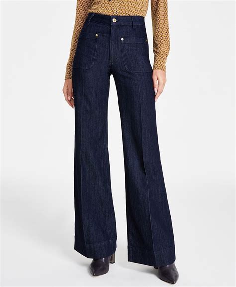 michael kors wide leg jeans